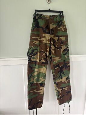 Camo Cargo Pants - Green/Brown Woodland Print